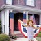 2 pcs 4th of July Independence Day Decorations Memorial Day Decor Indoor and Outdoor Hanging American Flag Banners